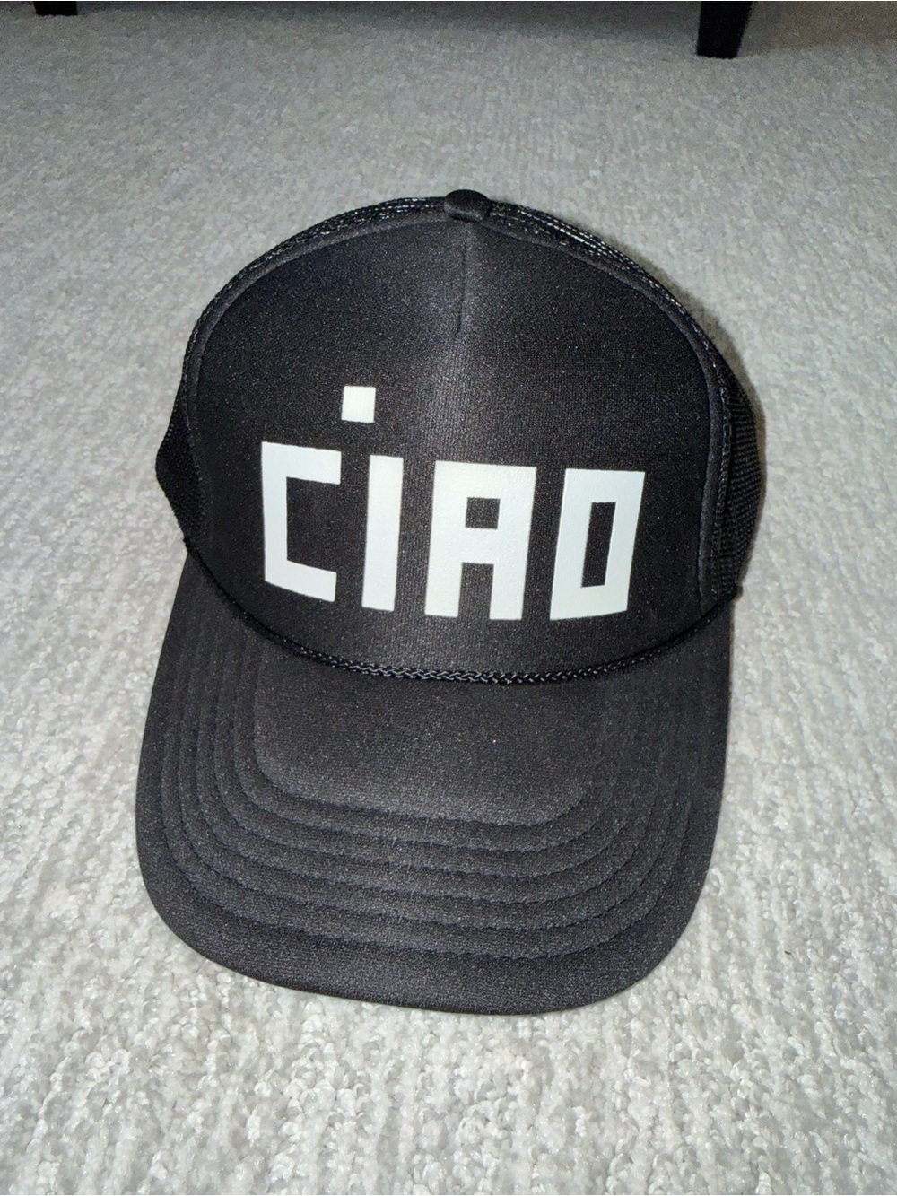 Clare V ‘CIAO' Trucker Hat